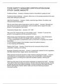 FOOD SAFETY MANAGER CERTIFICATION EXAM STUDY GUIDE ANSI-CFP