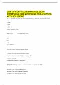 LAW OF CONTRACTS PRACTICE EXAM CHAMPIONS 2025 QUESTIONS AND ANSWERS WITH SOLUTIONS