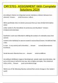 CMY3701- ASSIGNMENT With Complete Solutions 2024