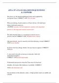 APEA 3P&rsquo;s EXAM 2024-2025&sol; actual 150 EXAM QUESTIONS AND   CORRECT DETAILED AND VERIFIED  ANSWERS&sol;ALREADY RATED A&plus;