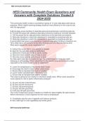 Complete Package Deal For HESI Community Health Practice Exam Questions and Answers Graded A 2024-2025