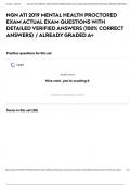 NGN ATI 2019 MENTAL HEALTH PROCTORED EXAM ACTUAL EXAM QUESTIONS WITH DETAILED VERIFIED ANSWERS &lpar;100&percnt; CORRECT ANSWERS&rpar; &sol; ALREADY GRADED A&plus;
