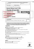 2024 Pearson Edexcel GCE In Mathematics &lpar;9MA0&rpar; Paper 31 Statistics question paper and marking scheme &lpar;merged&rpar;