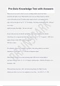 Pre-Solo Knowledge Test with Answers
