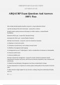 ABQAURP Exam Questions And Answers 100&percnt; Pass