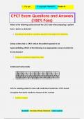 CPCT Exam Questions and Answers &lpar;100&percnt; Pass&rpar;
