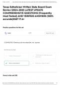 Texas Esthetician Written State Board Exam Review &vert;2024-2025 LATEST UPDATE COMPREHENSIVE QUESTIONS &lpar;Frequently Most Tested&rpar; AND VERIFEID ANSWERS &lpar;100&percnt; accurate&rpar;&vert;GET IT A&plus;