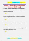 Florida Cam Exam Questions and  Answers &lpar;100&percnt; Pass&rpar;