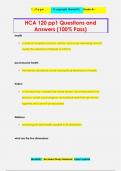 HCA 120 pp1 Questions and  Answers &lpar;100&percnt; Pass&rpar;