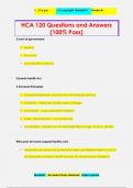 HCA 120 Questions and Answers &lpar;100&percnt; Pass&rpar;