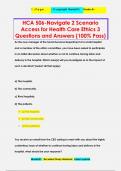 HCA 506-Navigate 2 Scenario  Access for Health Care Ethics 3 Questions and Answers &lpar;100&percnt; Pass&rpar;