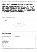 ORTHOTICS AND PROSTHETICS COMBINED WRITTEN BOARDS EXAM 2024 ACTUAL EXAM COMPLETE TESTBANK 500 QUESTIONS WITH DETAILED VERIFIED ANSWERS &lpar;100&percnt; CORRECT ANSWERS&rpar; &sol; ALREADY GRADED A&plus;
