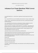 Arkansas Law Exam Questions With Correct Answers&period;