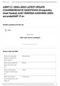 ARRT CI &vert; 2024-2025 LATEST UPDATE COMPREHENSIVE QUESTIONS &lpar;Frequently Most Tested&rpar; AND VERIFEID ANSWERS &lpar;100&percnt; accurate&rpar;&vert;GET IT A&plus;