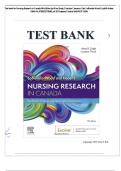 Test bank for Nursing Research in Canada 5th Edition by Mina Singh&comma; Cherylyn Cameron&comma; Geri Lobiondo Wood & Judith Haber&comma; ISBN No&semi; 9780323778985&comma; all 20 Chapters Covered &lpar;NEWEST 2024&rpar;