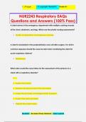 NUR2243 Respiratory EAQs Questions and Answers &lpar;100&percnt; Pass&rpar;