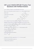 CIP Level 2 NACE-CIP2-001 Practice Test  Questions with Verified Answers