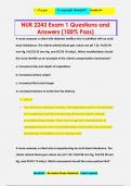 NUR 2243 Exam 1 Questions and  Answers &lpar;100&percnt; Pass&rpar;