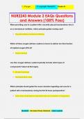 NUR2243 Module 2 EAQs Questions  and Answers &lpar;100&percnt; Pass&rpar;