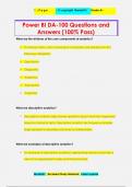Power BI DA-100 Questions and  Answers &lpar;100&percnt; Pass&rpar;