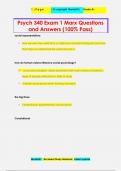 Psych 340 Exam 1 Marx Questions  and Answers &lpar;100&percnt; Pass&rpar;