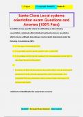 Santa Clara Local systems  orientation exam Questions and  Answers &lpar;100&percnt; Pass&rpar;