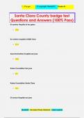 Santa Clara County badge test Questions and Answers &lpar;100&percnt; Pass&rpar;