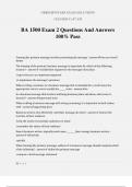 BA 1500 Exam 2 Questions And Answers 100&percnt; Pass