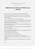 Bbh416 Exam 2 Questions With Correct Answers