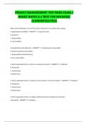 PROJECT MANAGEMENT TEST BANK EXAM &sol;  HIGHLY RATED A&plus;&sol; BEST FOR REVISION&sol;  GUARANTEED PASS