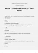 BL1020 Ch 5 Exam Questions With Correct Answers