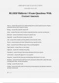 BL1020 Midterm 1 Exam Questions With Correct Answers