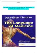 Test Bank for The Language of Medicine 12th Edition by  Chabner All Chapters-latest-2023-2024&vert;BEST STUDY