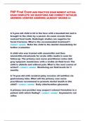 FNP Final Exam AND PRACTICE EXAM NEWEST ACTUAL  EXAM COMPLETE 300 QUESTIONS AND CORRECT DETAILED  ANSWERS &lpar;VERIFIED ANSWERS&rpar; &vert;ALREADY GRADED A