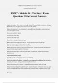 BN507 - Module 14 - The Heart Exam Questions With Correct Answers