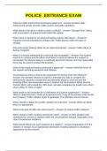 POLICE  ENTRANCE EXAM QUESTIONS AND ANSWERS