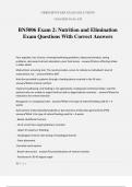 BN5006 Exam 2&colon; Nutrition and Elimination Exam Questions With Correct Answers