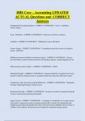 HBS Core &ndash; Accounting UPDATED  ACTUAL Questions and CORRECT  Answers