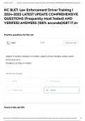 NC BLET&colon; Law Enforcement Driver Training &vert; 2024-2025 LATEST UPDATE COMPREHENSIVE QUESTIONS &lpar;Frequently Most Tested&rpar; AND VERIFEID ANSWERS &lpar;100&percnt; accurate&rpar;&vert;GET IT A&plus;