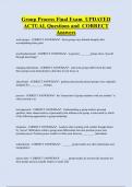Group Process Final Exam UPDATED  ACTUAL Questions and CORRECT  Answers