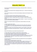 POLICE TEST 1-4 EXAM QUESTIONS AND ANSWERS