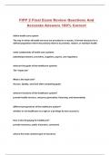 FIPP 2 Final Exam Review Questions And Accurate Answers 100&percnt; Correct