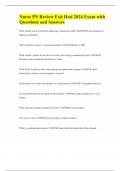 Nurse PN Review Exit Hesi 2024 Exam with Questions and Answers