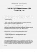 CMB311 Ch&period;25 Exam Questions With Correct Answers
