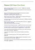 Finance 3101 Keen Final Exam Questions And Answers With Verified Tests 100&percnt; Correct Answers