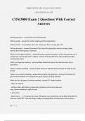 COM3000 Exam 2 Questions With Correct Answers