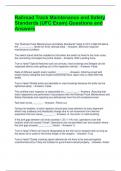 Railroad Track Maintenance and Safety Standards &lpar;UFC Exam&rpar; Questions and Answers