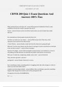 CRWR 200 Quiz 1 Exam Questions And Answers 100&percnt; Pass