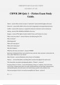 CRWR 200 Quiz 1 &ndash; Fiction Exam Study Guide&period;