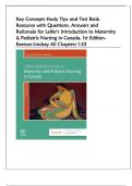 Key Concepts Study Tips and Test Bank Resource with Questions&comma; Answers and Rationale for Leifer's Introduction to Maternity & Pediatric Nursing in Canada&comma; 1st Edition-Keenan-Lindsay All Chapters 1-33